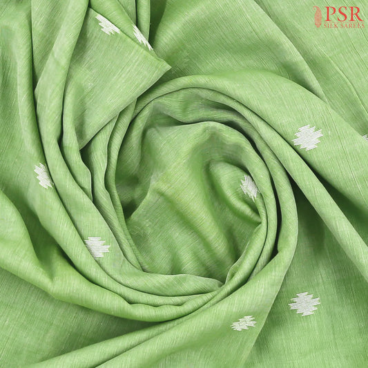 Pistachio Green Byloom Cotton Saree
