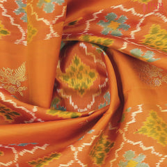 Pumpkin Orange Kanchipuram Silk Saree