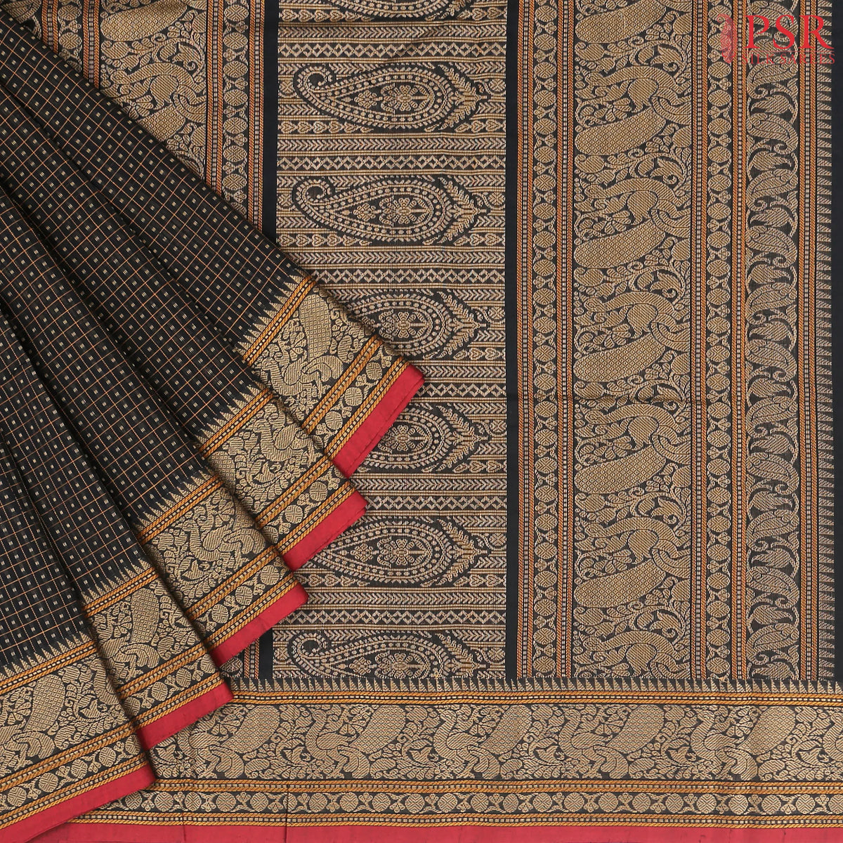 Black Kalakshetra Kovai Cotton Saree