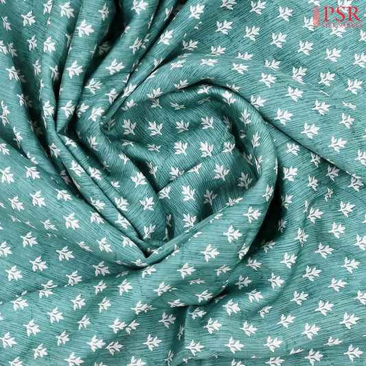 Crystal Turquoise Assam Saree