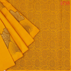 Mustard Yellow Kanchipuram Silk Saree