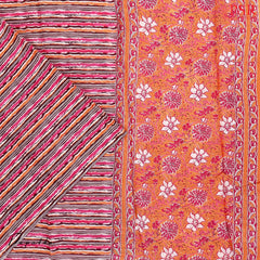 Orange Cotton Dress Material