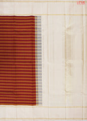 Red & Orange Kanchipuram Silk Saree