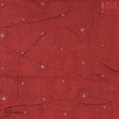 Amber Yellow Crushed Bandhini Saree