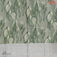 Grey Green Kadhi Tussar Silk Saree