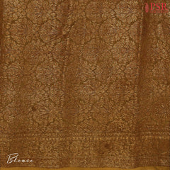Olive Yellow Chanderi Silk Cotton Saree