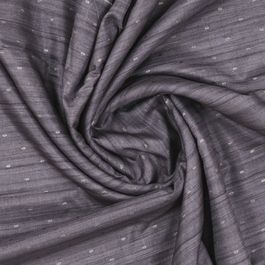 Purple Mauve Semi Tassar Print Running Material