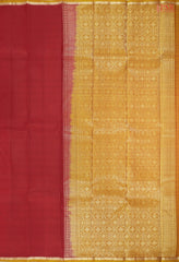 Carmine Red Arani Silk Saree