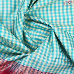 Blue & Off White Fancy Kanchipuram Silk Saree