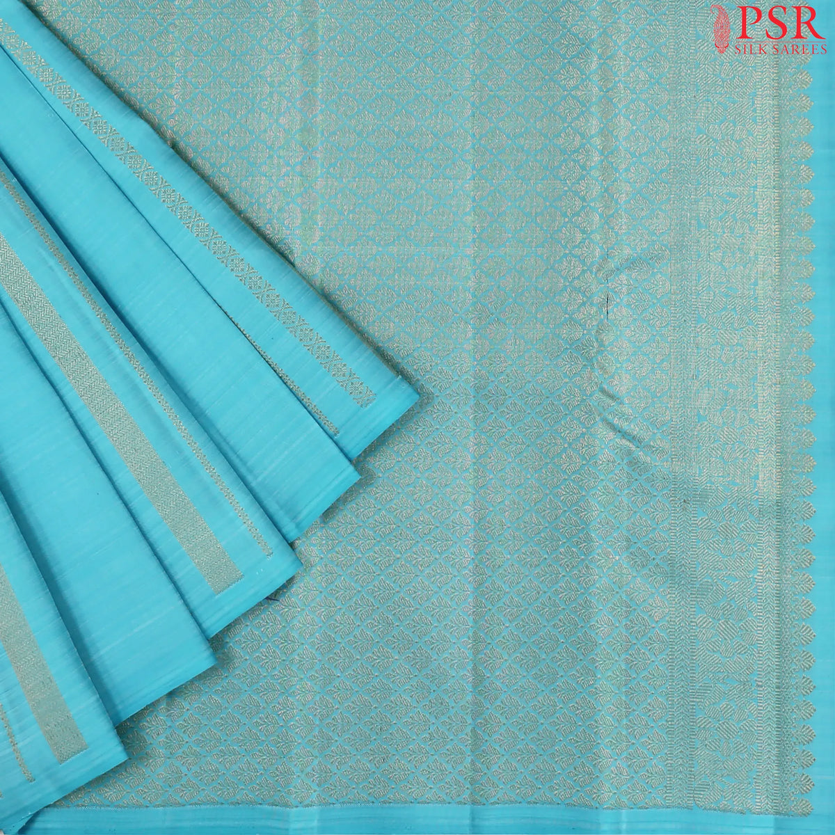 Light Blue Kanchipuram Silk Saree