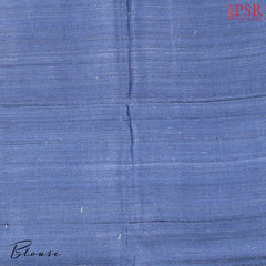 Cornflower Blue Kadhi Tussar Tissue Silk Saree