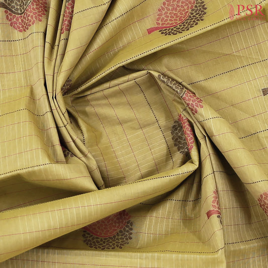 Warm Olive Kovai Cotton Saree