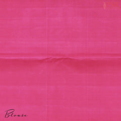 Raspberry Pink & Tiffany Blue Kanchipuram Half & Half Silk Saree