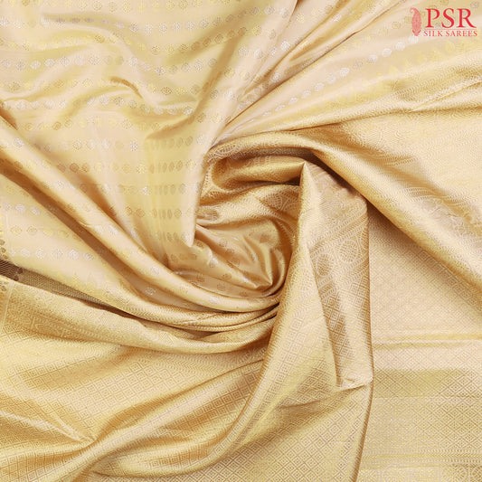 Light Beige Kanchipuram Silk Saree