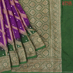 Violet Crushed Bandhini Saree