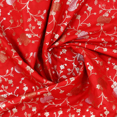 Red Banaras Art Silk Saree