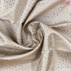 Pearl Beige Kanchipuram Silk Saree