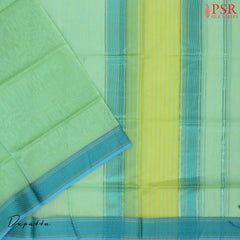Maize Yellow Mangalagiri Silk Cotton Dress Material