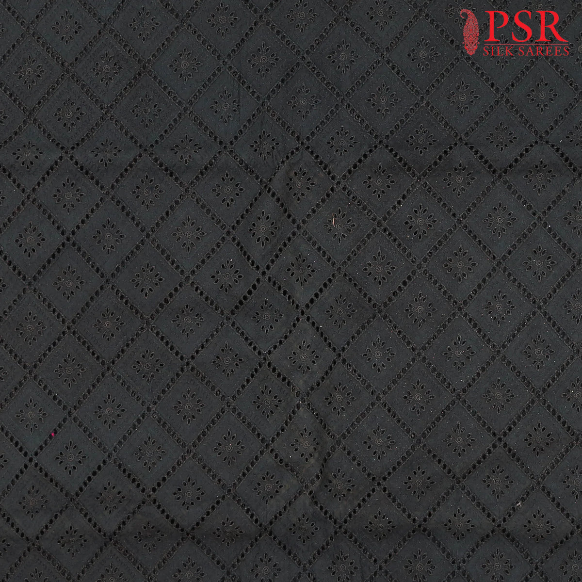 Shadow Black Hacoba Embroidery Running Material