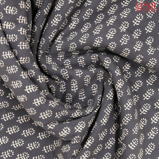 Grey Cotton Print Running Material