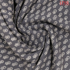 Grey Cotton Print Running Material