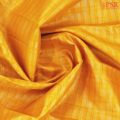 Amber Yellow Kanchipuram Silk Saree