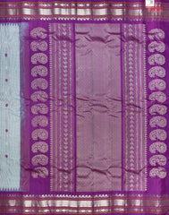 Light Blue Gadwal Silk Saree