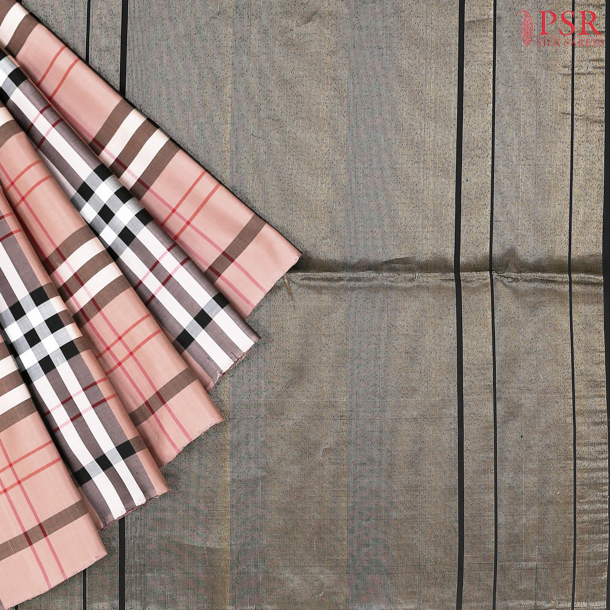 Mauve Peach Soft Silk Saree