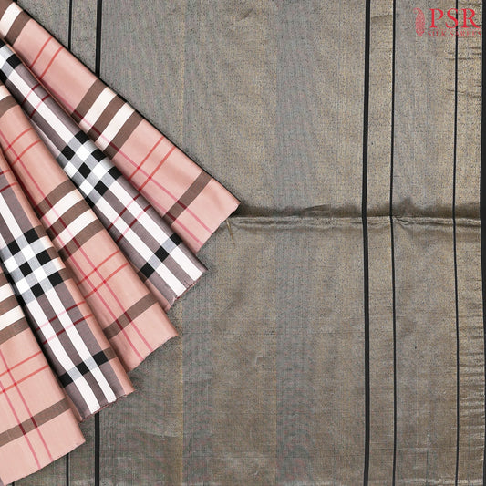 Mauve Peach Soft Silk Saree