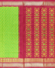 Chartreuse Green Pochampally Silk Saree