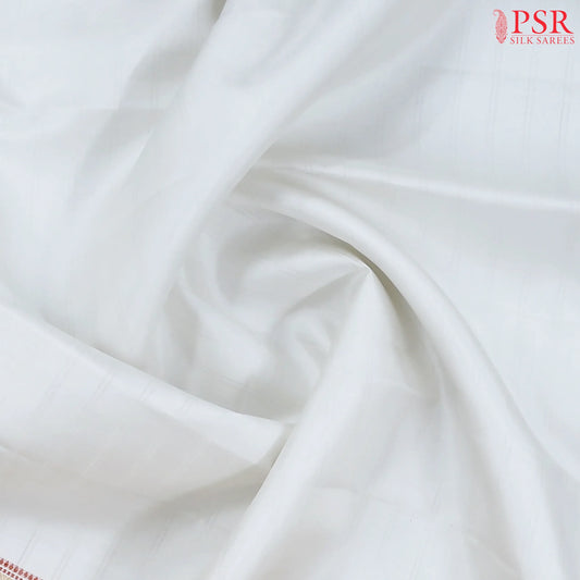 Dove White Soft Silk Saree