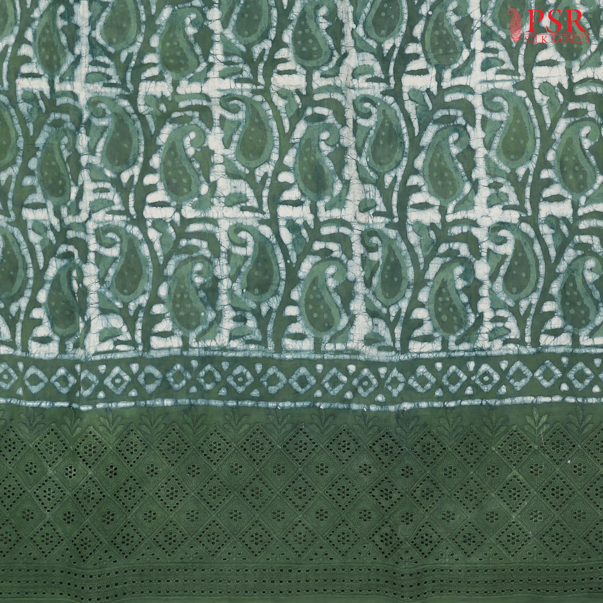 Hunter Green Hacoba Embroidery Running Material