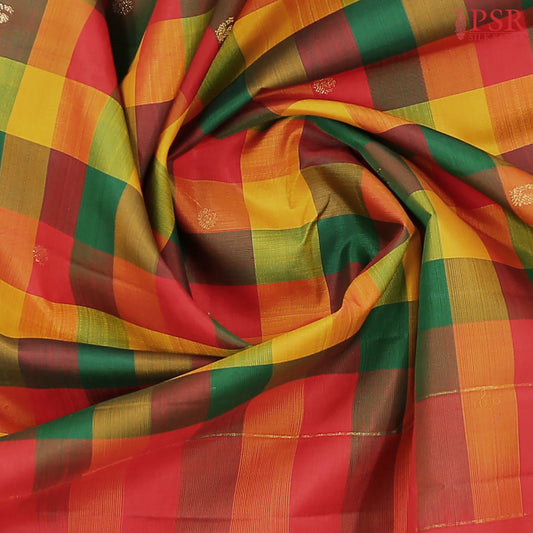 Multicolor Kanchipuram Silk Saree