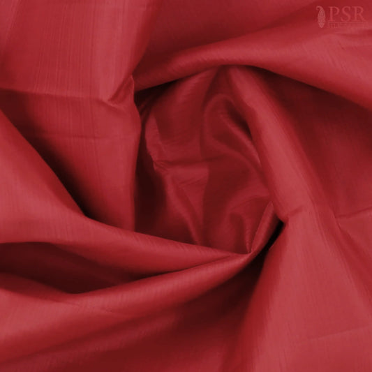 Carmine Red Arani Silk Saree