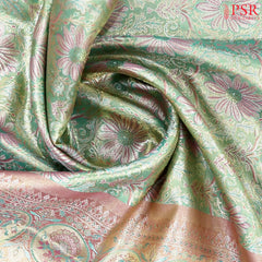 Soft Green Kanchipuram Jacquard Tissue Silk Saree