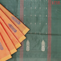 Sandstone Orange Vazhainaar Silk Saree
