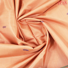 Khavi Orange Vazhainaar Silk Saree