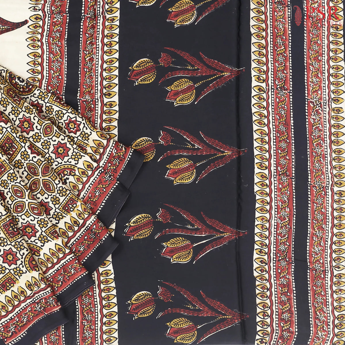 Sepia Beige Modal Silk Saree