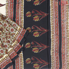 Sepia Beige Modal Silk Saree