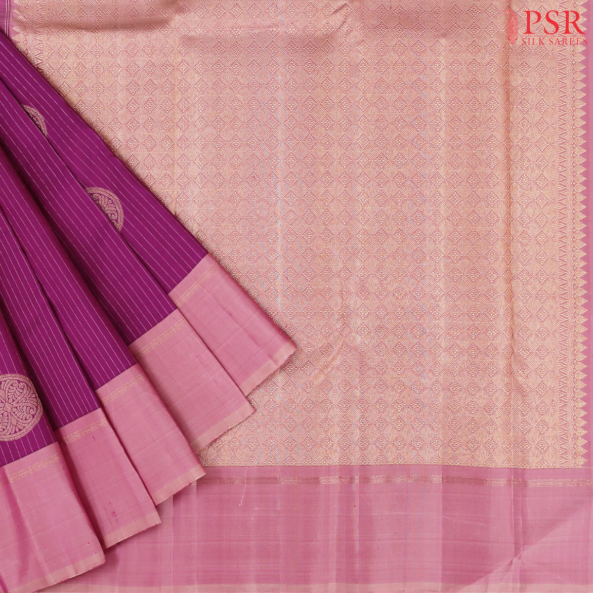 Fandango Purple Kanchipuram Silk Saree
