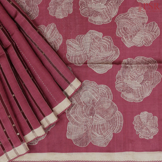 Rich Maroon Munga Silk Saree