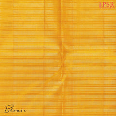 Amber Yellow Kanchipuram Silk Saree