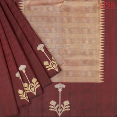 Rosewood Brown Kanchipuram Silk Saree