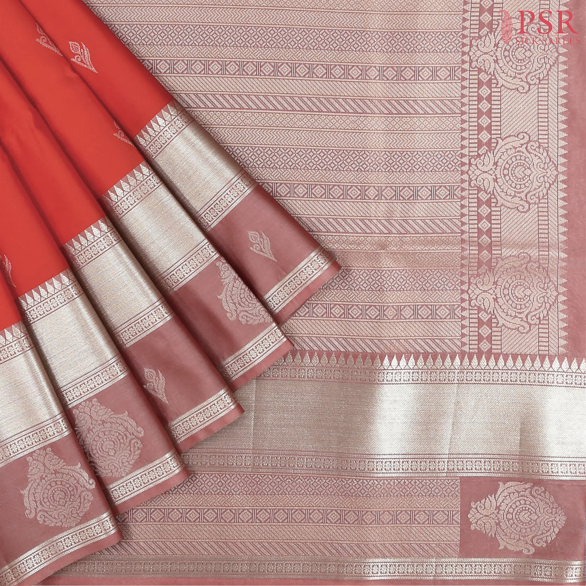 Scarlet Red Soft Art Silk Saree
