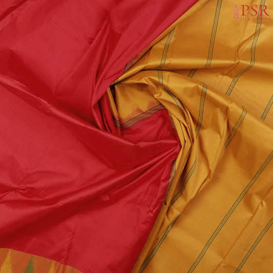 Red Kadiyal Silk saree