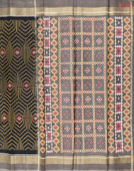Black Patola Silk Cotton Saree