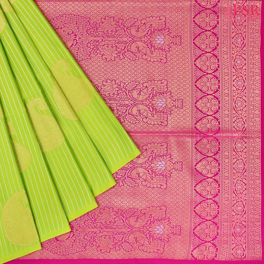 Chartreuse Green Soft Art Silk Saree