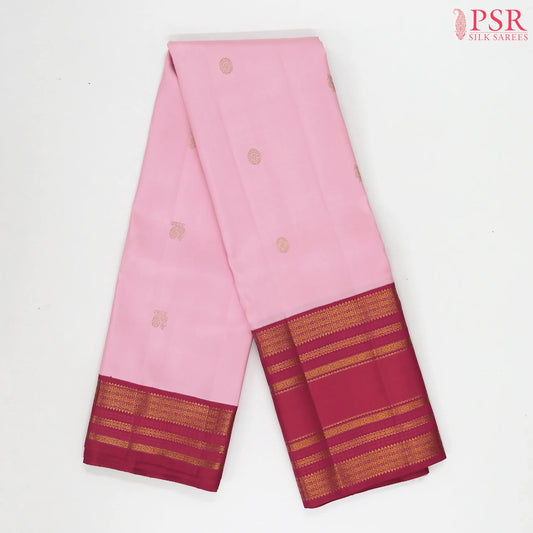 Pastel Pink Kanchipuram Silk Saree