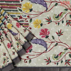 Multicolor Semi Tussar Saree