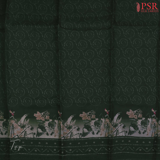 Phthalo Green Organza Dress Material